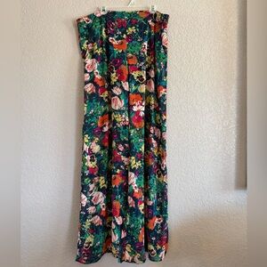 Lush Floral Wide Leg Jumpsuit - Multicolor